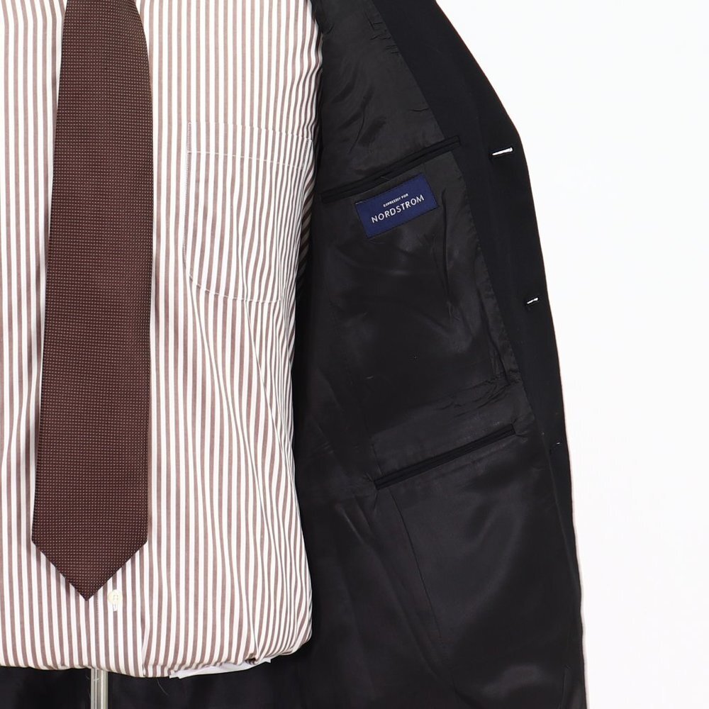 Ted Baker 39R Black Solid 3-Button Sport Coat Blazer Jacket V264 - Picture 10 of 11